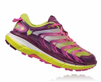 Womens Hoka SPEEDGOAT Trail Running Shoes - Plum / Fuchsia / Acid