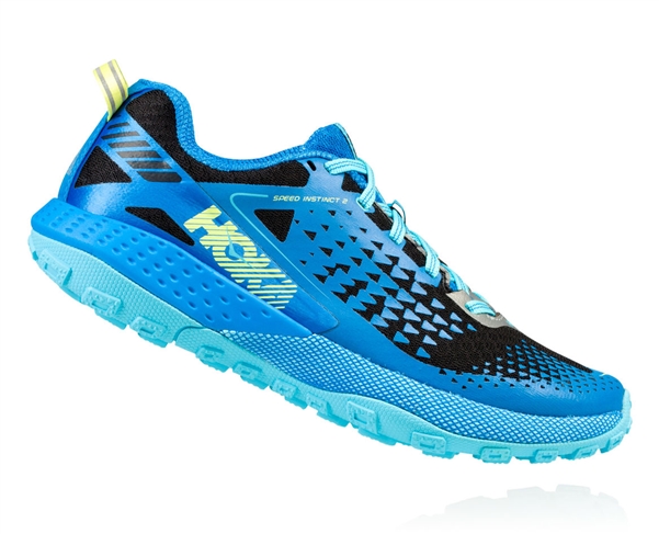 Womens Hoka SPEED INSTINCT 2 Trail Running Shoes - Blue Aster / Black