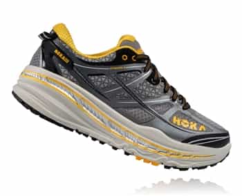 Mens Hoka STINSON 3 ATR Trail Running Shoes - Grey / Gold Fusion