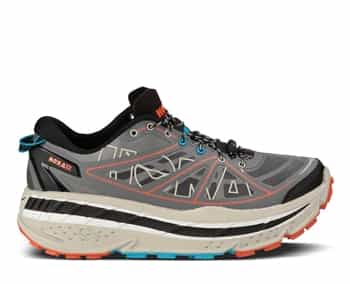 Mens Hoka STINSON ATR Trail Running Shoes - Anthracite / Grey / Red