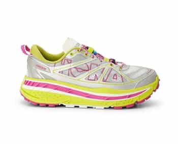 Womens Hoka STINSON ATR Trail Running Shoes - Citrus / Silver / Fushia