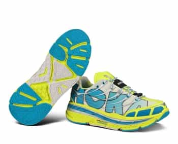 Womens Hoka STINSON TARMAC Road Running Shoes - White / Cyan / Citrus