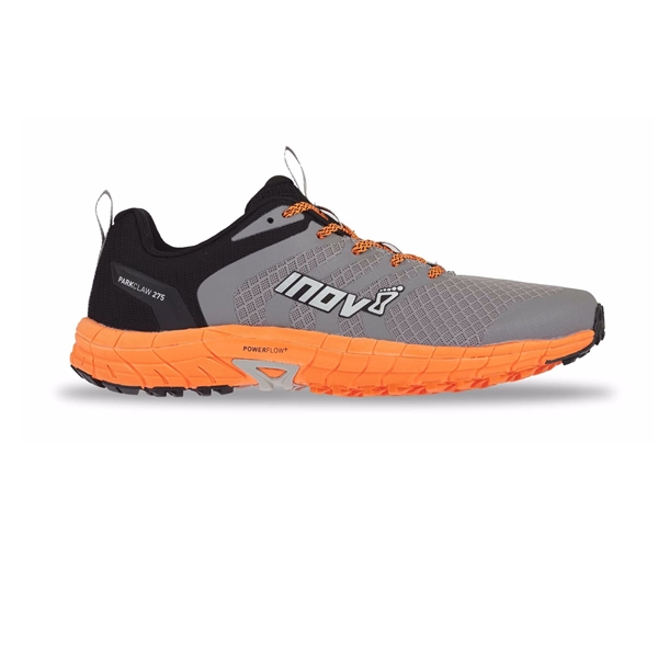 Mens Inov-8 PARKCLAW 275 Trail Running Shoes - Grey / Orange