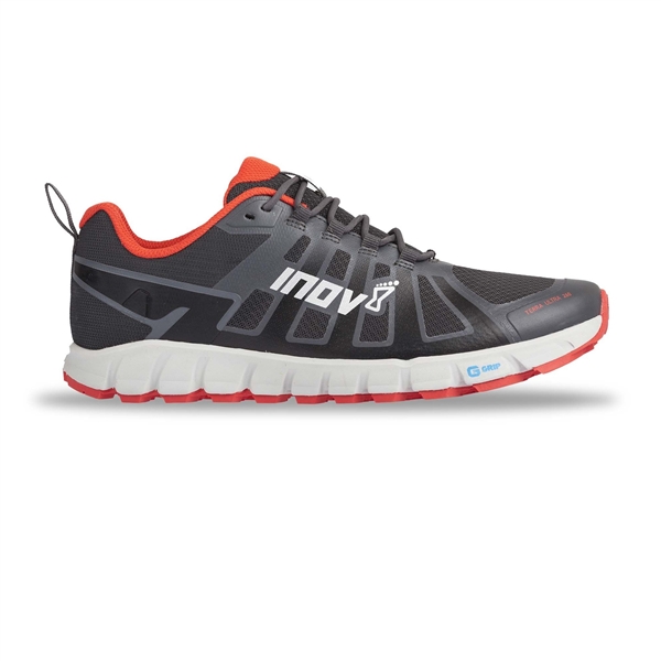 Mens Inov-8 TERRAULTRA 260 Trail Running Shoes - Grey / Red