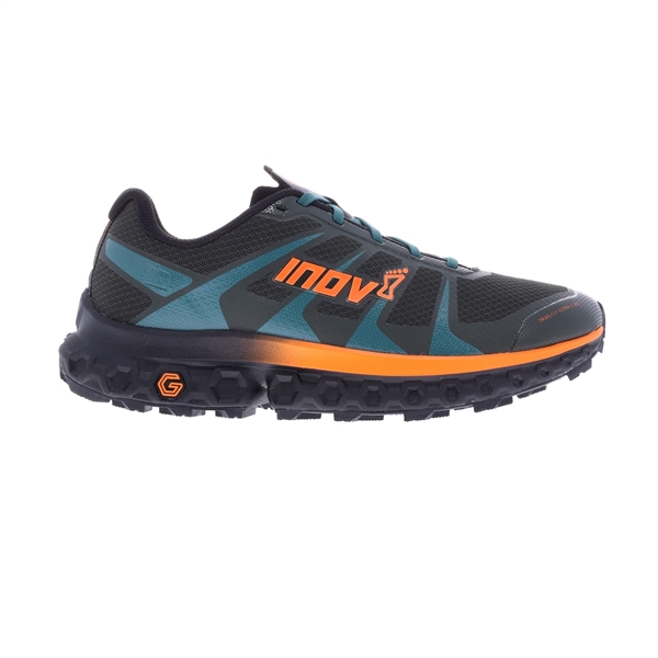 Mens Inov-8 TRAILFLY ULTRA G 300 MAX Ultra Running Shoes - Olive / Orange