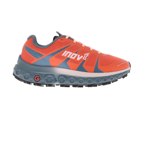 Womens Inov-8 TRAILFLY ULTRA G 300 MAX Ultra Running Shoes - Coral / Graphite