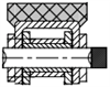 Type B 08B-2 Rubber Top Roller Chain