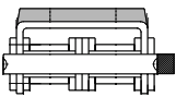 08B-2 Rubber Top Roller Chain