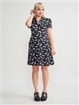 SOURPUSS Luna Bats Rosie Dress [BLACK/WHITE]