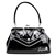 SOURPUSS Nokturnal Bat Silver Kisslock Purse Handbag [SILVER/BLACK]