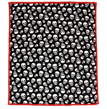 SOURPUSS Lust For Skulls Blanket [Black/White/Red]