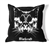 Blackcraft Lucifer the Cat Throw Pillow - black and white