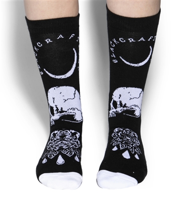 Blackcraft Spirits of the Dead Tall Socks - black and white