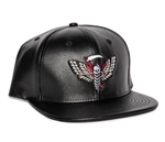BLACKCRAFT CULT Grim Moth Faux Leather Snapback Hat Cap [BLACK]
