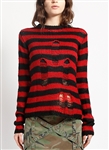 TRIPP NYC Rag Stripe Sweater [BLACK/RED]