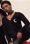 KILLSTAR Crescent Knit Cardigan [BLACK]