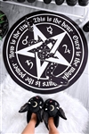 KILLSTAR Witchy Round Rugs Mats [BLACK/WHITE]