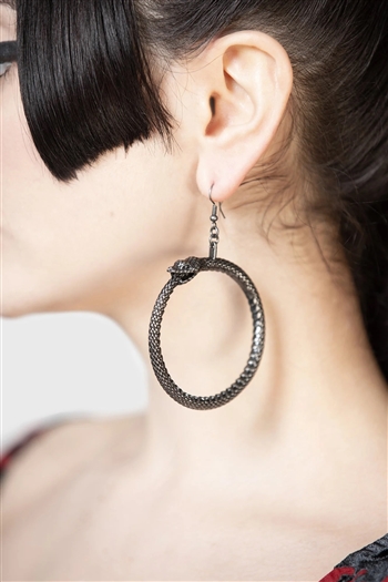 KILLSTAR Ouroborous Curse Earrings [SILVER]