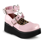 Demonia Sprite-02 Mary Jane Platforms [PINK PATENT]