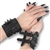 DEMONIA Faux Leather Wrist Cuffs with Lacing, Skull O-Rings, & Bat Buckles [BLACK]