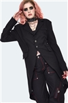 JAWBREAKER Raw Edge Tuxedo Tail Jacket Coat [BLACK]