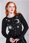 Hell Bunny Solaris Cardigan [BLACK/WHITE/SILVER]