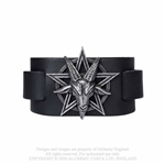 Alchemy Gothic Baphomet Leather Bracelet Wrist Wrap Cuff