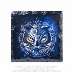 Alchemy Gothic - Sacred Cat Slate Coaster