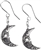 Alchemy Gothic - M'era Luna Crescens - Tragicom Moon Pewter Earrings