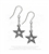 Alchemy Gothic Black Star Earrings