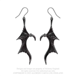 Alchemy Gothic Wings of Midnight Earrings