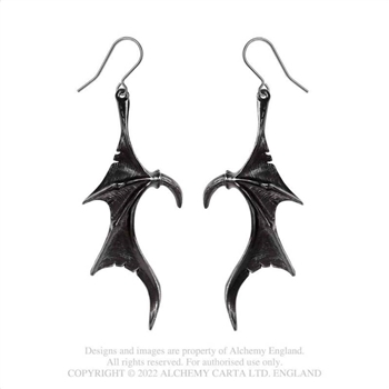 Alchemy Gothic Wings of Midnight Earrings