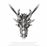 Alchemy Gothic - Dragon Skull Pewter Pendant