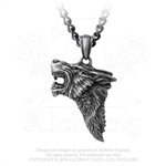 Alchemy Gothic Dark Wolf Pendant