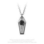 Alchemy Gothic RIP Rose Pendant Necklace