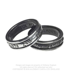 Alchemy Gothic Demon Black & Angel White Ring Set