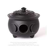 Alchemy Gothic Triple Moon Cauldron Pot
