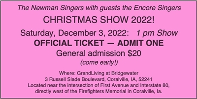 Newman Singers Christmas Show 2019