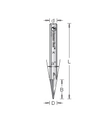 Amana - AMA45783 1/4" Single Flute Carving Liner