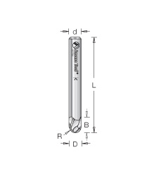 1/4" 2 Flute Bottom Round