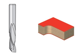 1/2" Single Flute Compression Spiral for MDF