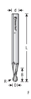 AMANA-AMA46426- Solid Carbide 3/16" Spiral Router Bits Up-Cut