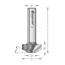 1 1/8" 2 Flute Raised Panel Groove