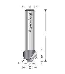 1/2" 2 Flute Ogee Groove