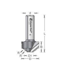 1 3/16" 2 Flute Ogee Groove