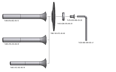 CTX170103 - Valve Type Cutter 100 (4") - Shank Set 16mm