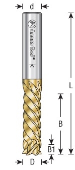 Amana - AMA46308 - 3/8" 6 Flute Solid Carbide Compression Bit