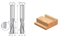 1/2" 3 Flute Downcut Solid Carbide Roughing Spiral