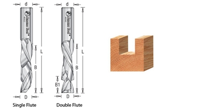 3/8"Single Flute Compression Spiral for Solid Wood