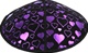 Purple Heart Foil Embossed Kippot (PR95) - With Custom Imprinting